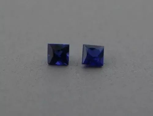 2.5mm PRINCESS CUT MATCHING PAIR LOOSE NATURAL BLUE SAPPHIRE (1 of 2)