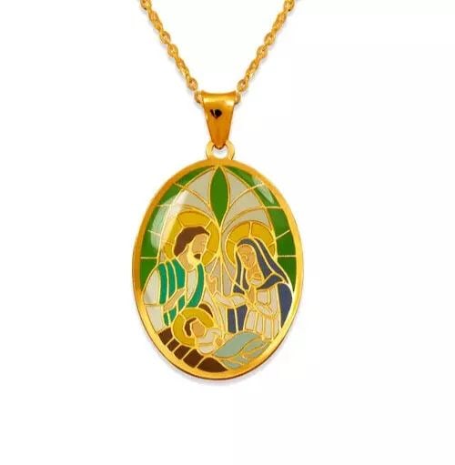 NEW 14K YELLOW GOLD OVAL BAPTISM ENAMEL PENDANT: NEW 14K YELLOW GOLD OVAL BAPTISM ENAMEL PENDANT 14K Yellow Gold Approx. 17x23mm Chains Sold Separately Weight: 0.8 Grams