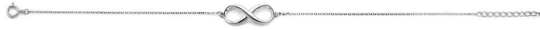 NEW 14K WHITE GOLD INFINITY BRACELET: NEW 14K WHITE GOLD INFINITY BRACELET 14K WHITE GOLD NEW INFINITY BRACELET WEIGHT: 1.3 g