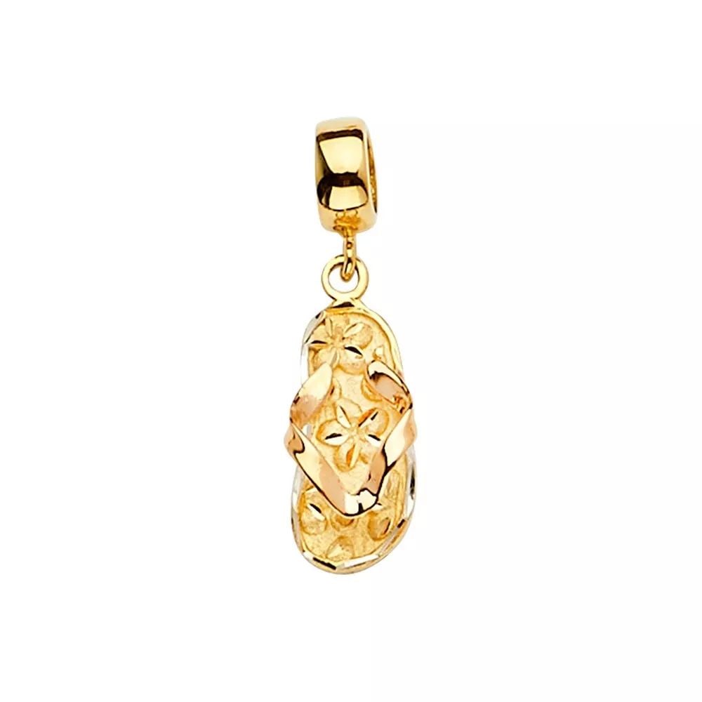 NEW 14K YELLOW GOLD SANDAL CHARM FOR MIX&MATCH BRACELET: NEW 14K YELLOW GOLD SANDAL CHARM FOR MIX&MATCH BRACELET 14K YELLOW GOLD NEW SANDAL CHARM FOR MIX&MATCH BRACELET WEIGHT: 1.4 g