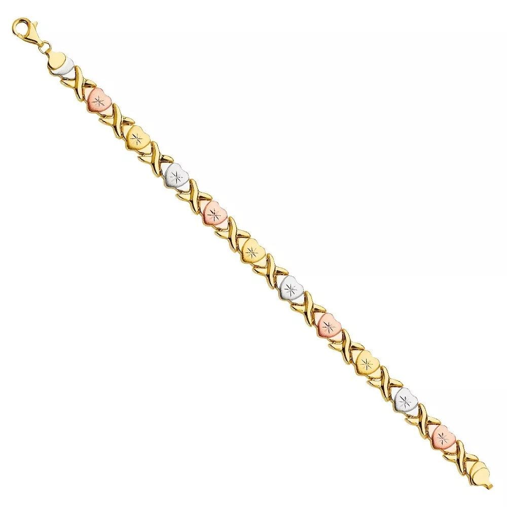NEW 14K YELLOW GOLD STAMPATO BRACELET (1 of 2)