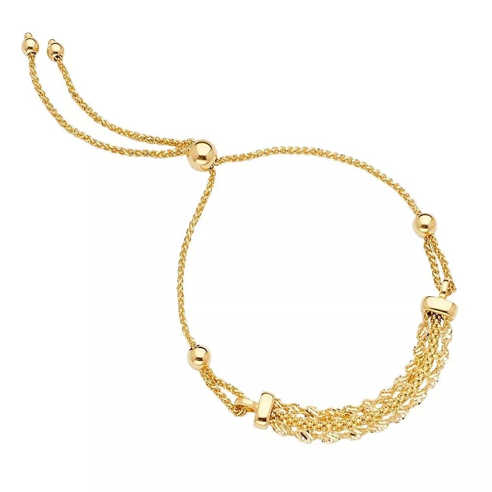 NEW 14K YELLOW GOLD FRIENDSHIP BRACELET (1 of 2)