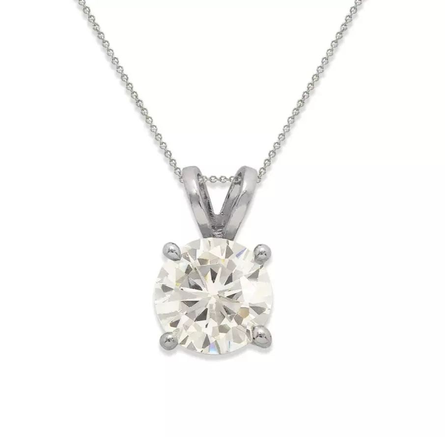 NEW 14K WHITE GOLD CZ PENDANT (1 of 2)