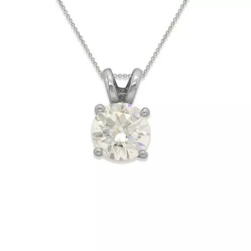 NEW 14K WHITE GOLD CZ PENDANT (1 of 2)