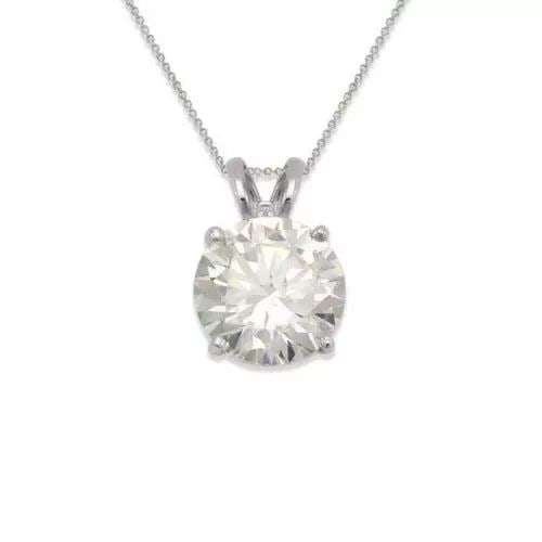 NEW 14K WHITE GOLD CZ PENDANT (1 of 2)