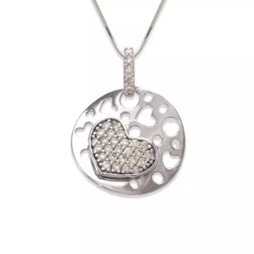 NEW 14K YELLOW GOLD HEART CZ PENDANT: NEW 14K YELLOW GOLD HEART CZ PENDANT 14K White Gold Approx. 20x26mm Cubic Zirconia Items in this Set: Earrings Available as a Set Available in Yellow Gold Chains Sold Separately Weight: 2.5 Grams