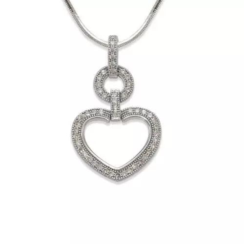 NEW 14K WHITE GOLD FANCY HEART DROP CZ PENDANT: NEW 14K WHITE GOLD FANCY HEART DROP CZ PENDANT 14K White Gold Approx. 16x21mm Cubic Zirconia Available in Yellow Gold Chains Sold Separately Weight: 1.6 Grams