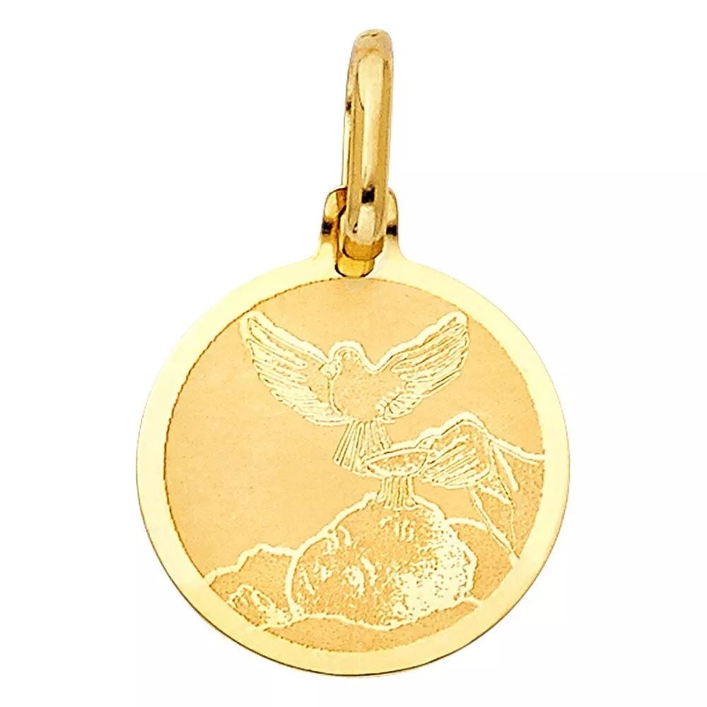 NEW 14K YELLOW GOLD BAPTISM PENDANT (1 of 2)