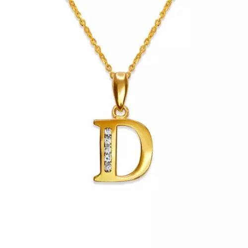 NEW 14K YELLOW GOLD INITIAL "D" PENDANT (1 of 2)