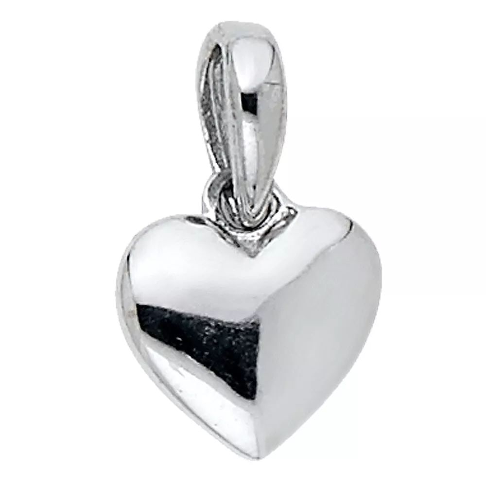 NEW 14K WHITE GOLD HEART PENDANT: NEW 14K WHITE GOLD HEART PENDANT 14K WHITE GOLD NEW HEART PENDANT WEIGHT: 0.4