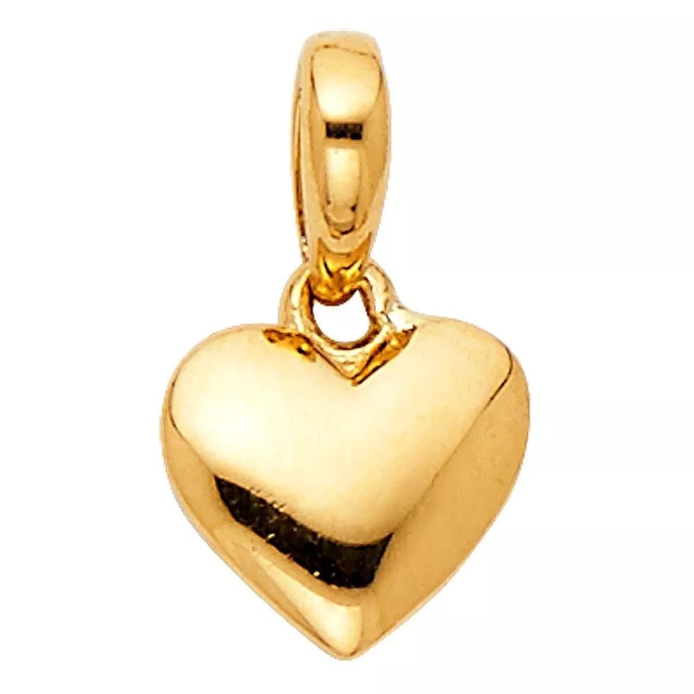 NEW 14K YELLOW GOLD HEART PENDANT (1 of 2)
