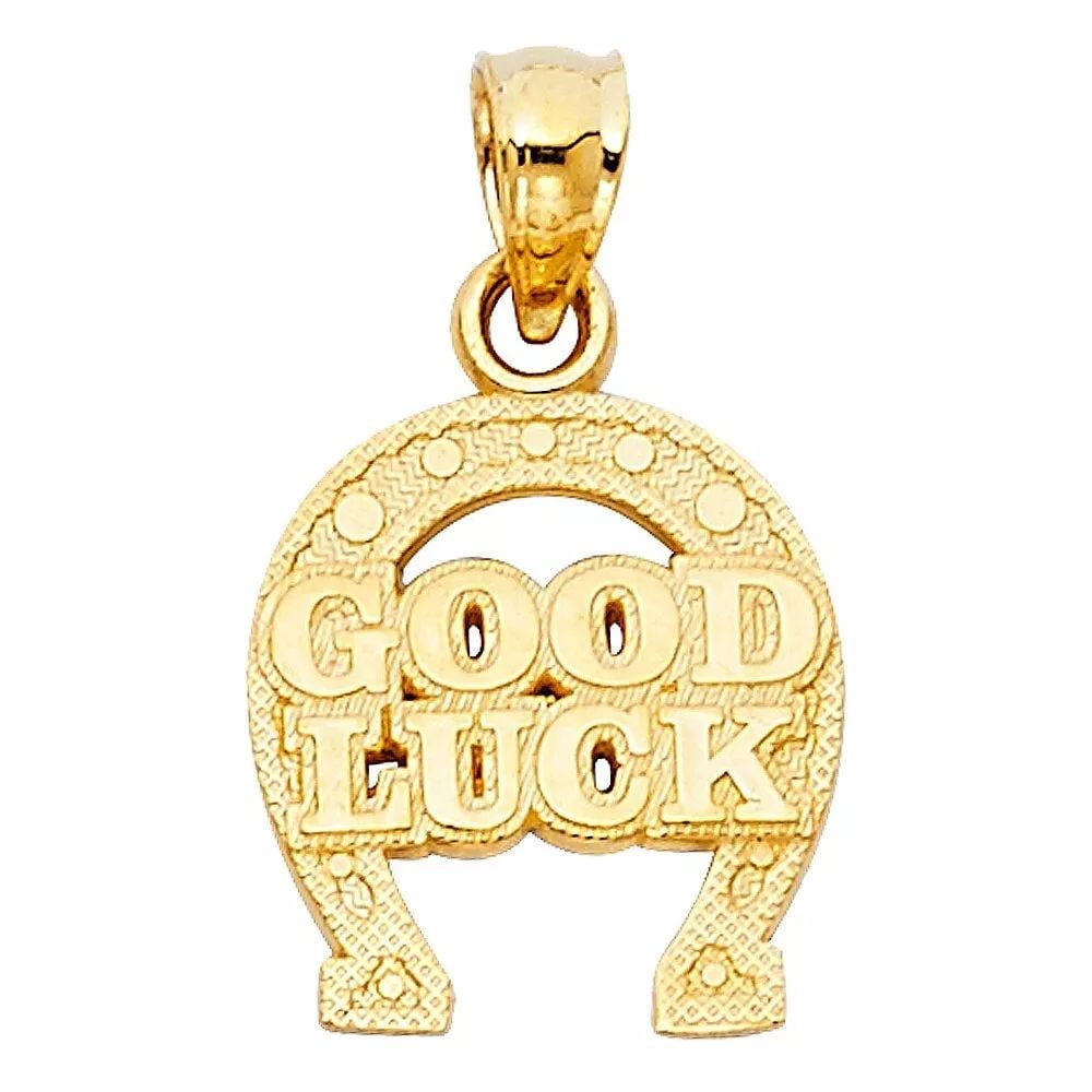 NEW 14K YELLOW GOLD LUCKY HORSE SHOE PENDANT: NEW 14K YELLOW GOLD LUCKY HORSE SHOE PENDANT 14K YELLOW GOLD NEW LUCKY HORSE SHOE PENDANT WEIGHT: 0.7