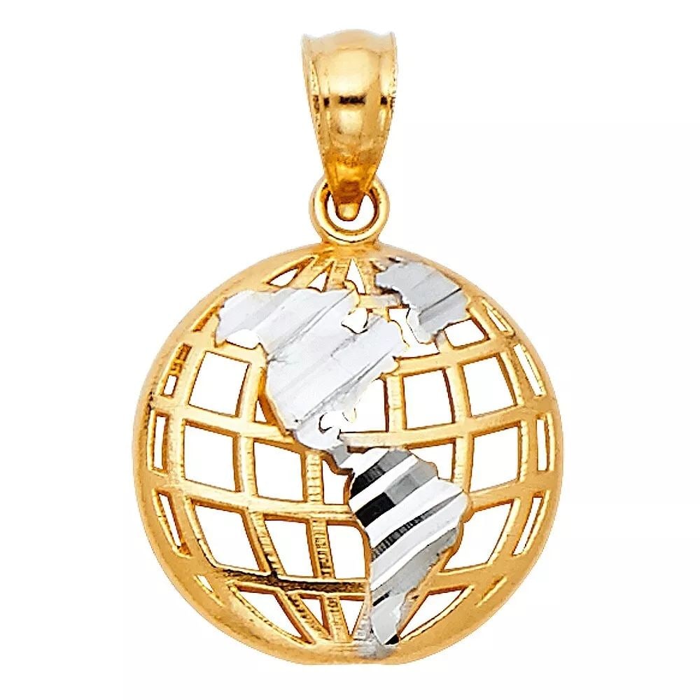 NEW 14K TWO TONE GOLD GLOVE PENDANT (1 of 2)