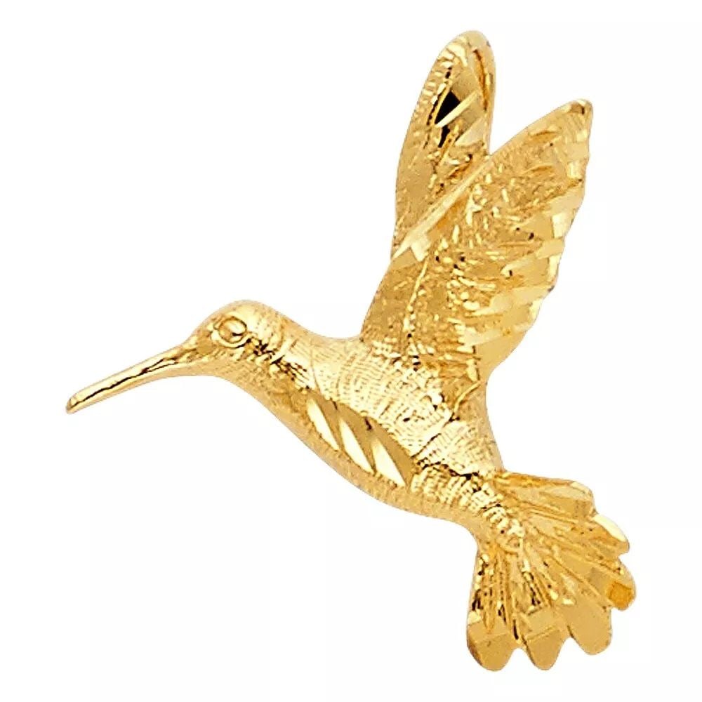 NEW 14K YELLOW GOLD BIRD PENDANT (1 of 2)