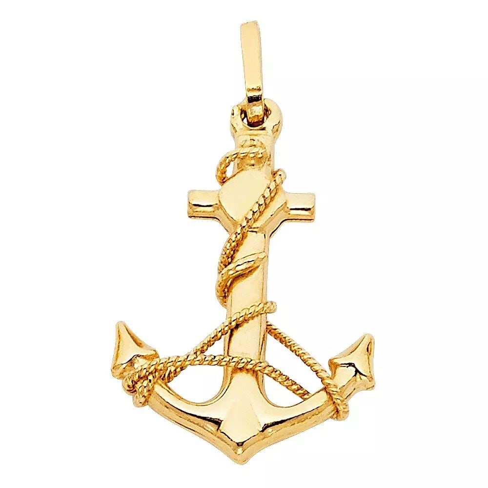 NEW 14K YELLOW GOLD ANCHOR PENDANT: NEW 14K YELLOW GOLD ANCHOR PENDANT 14K YELLOW GOLD NEW ANCHOR PENDANT WEIGHT: 1.5