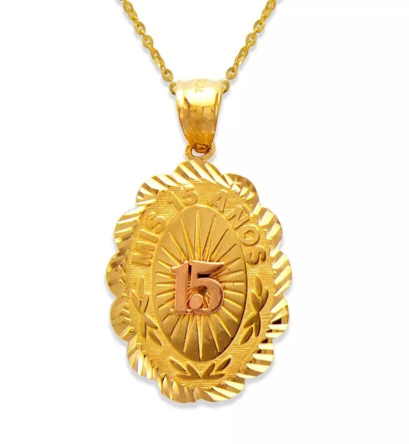 NEW 14K TWO-TONE GOLD ANOS PENDANT: NEW 14K TWO-TONE GOLD ANOS PENDANT 14K Two Tone Gold Approx. 17x23mm High Polished/Diamond Cut Chains Sold Separately Weight: 2.8 Grams
