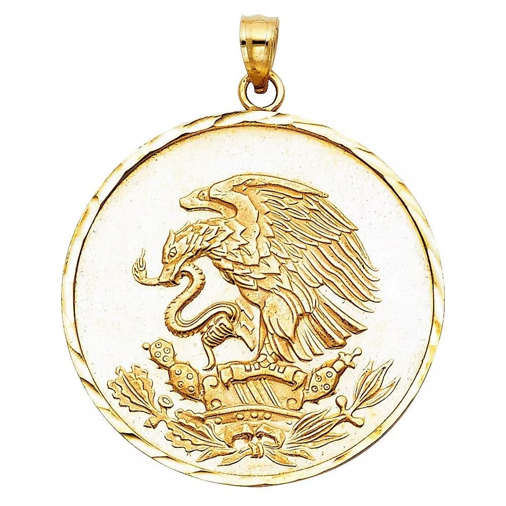 NEW 14K YELLOW GOLD EAGLE PENDANT (1 of 2)