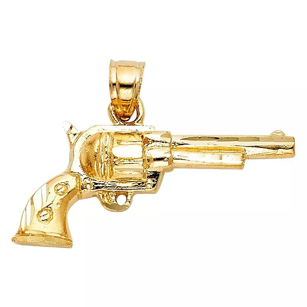 NEW 14K YELLOW GOLD PISTOL GUN PENDANT: NEW 14K YELLOW GOLD PISTOL GUN PENDANT 14K YELLOW GOLD> NEW PISTOL GUN PENDANT WEIGHT: 2.9