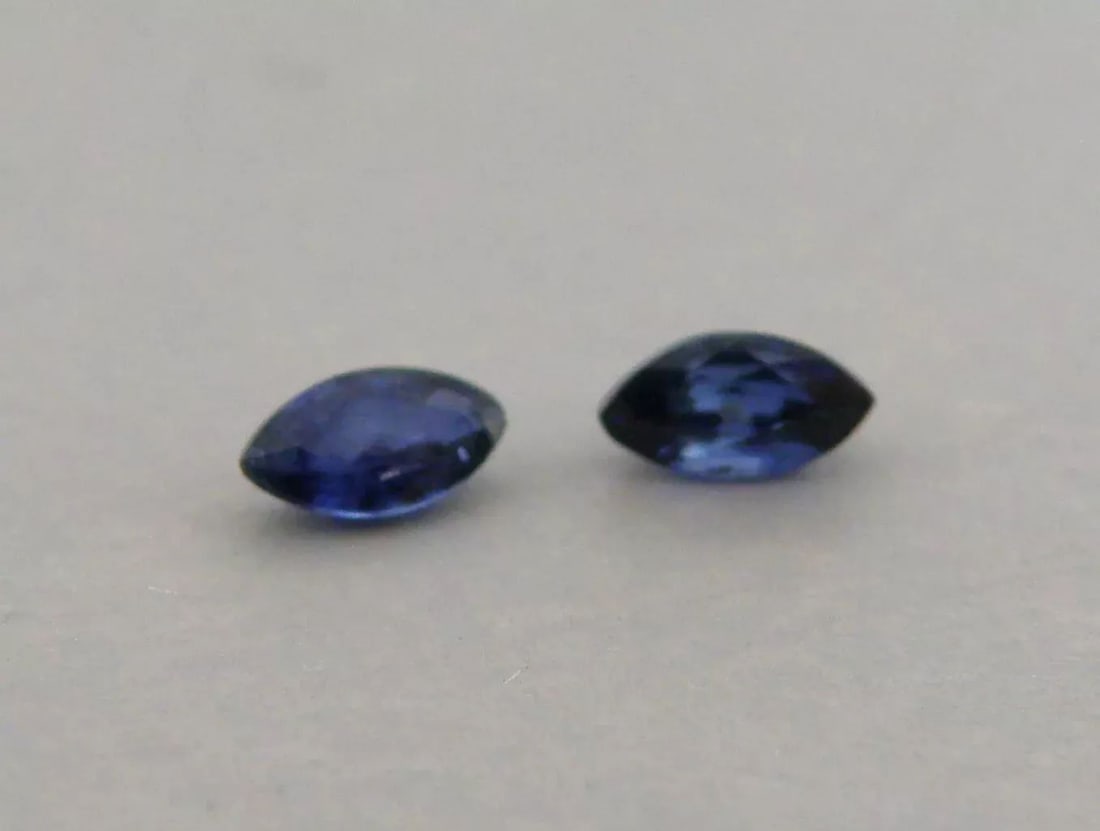 5x2mm MATCHING PAIR MARQUISE CUT LOOSE NATURAL BLUE SAPPHIRE (1 of 2)