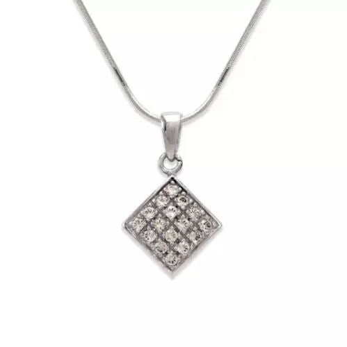 NEW 14K WHITE GOLD FANCY CZ PENDANT (1 of 2)