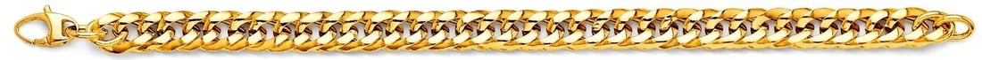 NEW 14K YELLOW GOLD HOLLOW CONCAVED CURB BRACELET: NEW 14K YELLOW GOLD HOLLOW CONCAVED CURB BRACELET 14K YELLOW GOLD NEW HOLLOW CONCAVED CURB BRACELET WEIGHT: 5.4 g