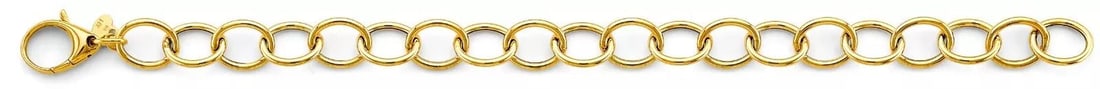 NEW 14K YELLOW GOLD HOLLOW OVAL LINK BRACELET: NEW 14K YELLOW GOLD HOLLOW OVAL LINK BRACELET 14K YELLOW GOLD NEW HOLLOW OVAL LINK BRACELET WEIGHT: 3.9 g