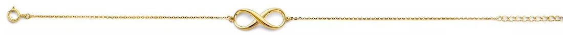 NEW 14K YELLOW GOLD INFINITY BRACELET: NEW 14K YELLOW GOLD INFINITY BRACELET 14K YELLOW GOLD NEW INFINITY BRACELET WEIGHT: 1.3 g