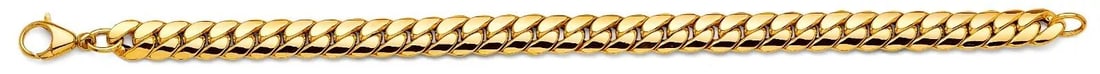 NEW 14K YELLOW GOLD HOLLOW TIGHT CURB BRACELET (1 of 2)