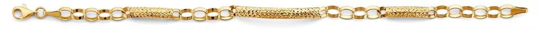NEW 14K YELLOW GOLD LINK/BAR BRACELET: NEW 14K YELLOW GOLD LINK/BAR BRACELET 14K YELLOW GOLD NEW LINK/BAR BRACELET WEIGHT: 3.4g