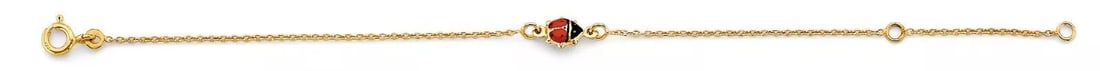 NEW 14K YELLOW GOLD LADY BUG CENTER BABY BRACELET: NEW 14K YELLOW GOLD LADY BUG CENTER BABY BRACELET 14K YELLOW GOLD NEW LADY BUG CENTER BABY BRACELET WEIGHT: 0.9g