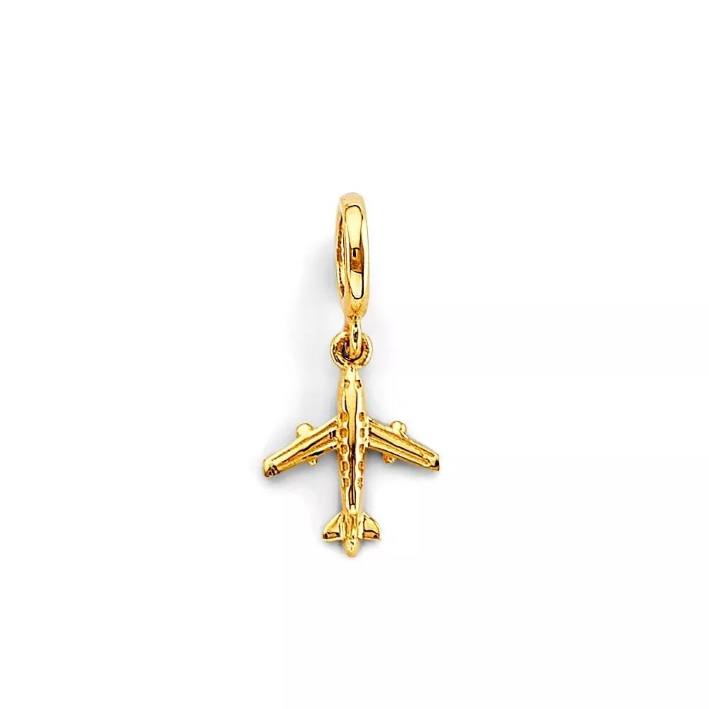 NEW 14K YELLOW GOLD AIRPLANE CHARM FOR MIX&MATCH BRACELET (1 of 2)