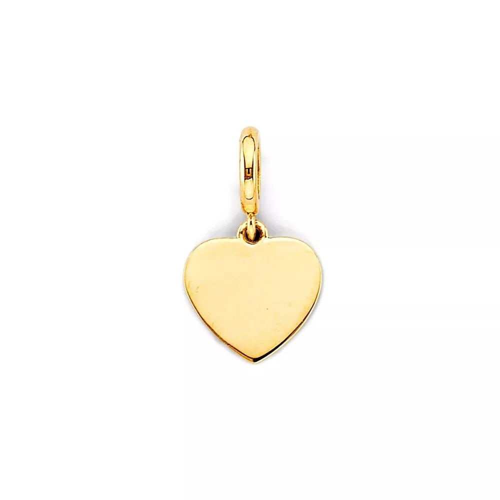 NEW 14K YELLOW GOLD HEART ENGRAVABLE CHARM CHARM FOR MIX&MATCH BRACELET: NEW 14K YELLOW GOLD HEART ENGRAVABLE CHRM CHARM FOR MIX&MATCH BRACELET 14K YELLOW GOLD NEW HEART ENGRAVABLE CHRM CHARM FOR MIX&MATCH BRACELET WEIGHT: 0.9 g