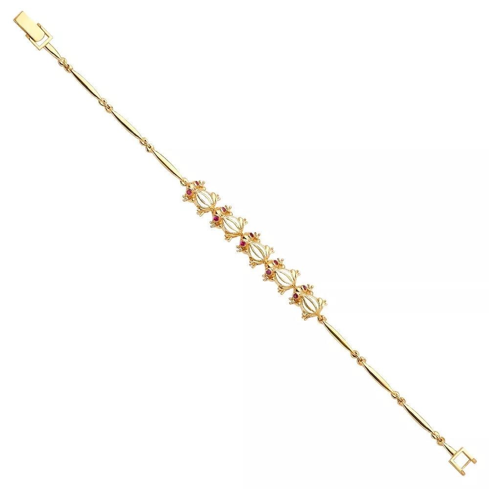 NEW 14K TRI COLOR GOLD TURTLE BRACELET (1 of 2)