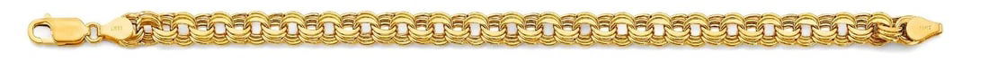 NEW 14K YELLOW GOLD FANCY LINK BRACELET (1 of 2)