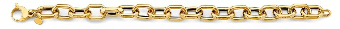 NEW 14K YELLOW GOLD FANCY LINK BRACELET (1 of 2)