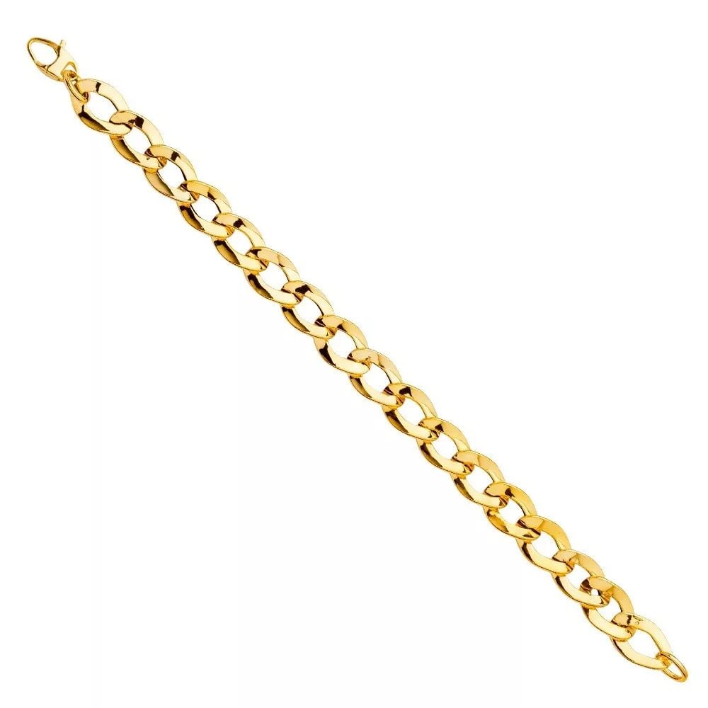 NEW 14K YELLOW GOLD FANCY HOLLOW BRACELET (1 of 2)