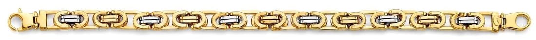 NEW 14K TWO TONE GOLD FANCY MEN'S BRACELET (1 of 2)