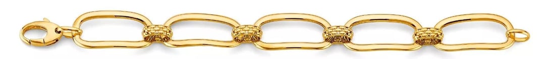NEW 14K YELLOW GOLD FANCY BRACELET (1 of 2)
