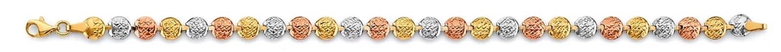 NEW 14K TRI COLOR GOLD FANCY BRACELET: NEW 14K TRI COLOR GOLD FANCY BRACELET 14K TRI COLOR GOLD NEW FANCY BRACELET WEIGHT: 3.6 g