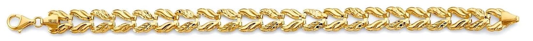 NEW 14K YELLOW GOLD FANCY HOLLOW BRACELET: NEW 14K YELLOW GOLD FANCY HOLLOW BRACELET 14K YELLOW GOLD NEW FANCY HOLLOW BRACELET WEIGHT: 5.7 g