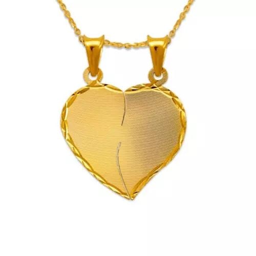 NEW 14K YELLOW GOLD PLAIN HEART PENDANT (1 of 2)