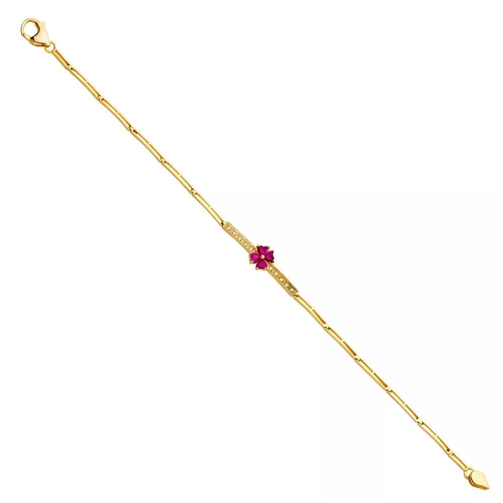 NEW 14K YELLOW GOLD CZ BRACELET (1 of 2)