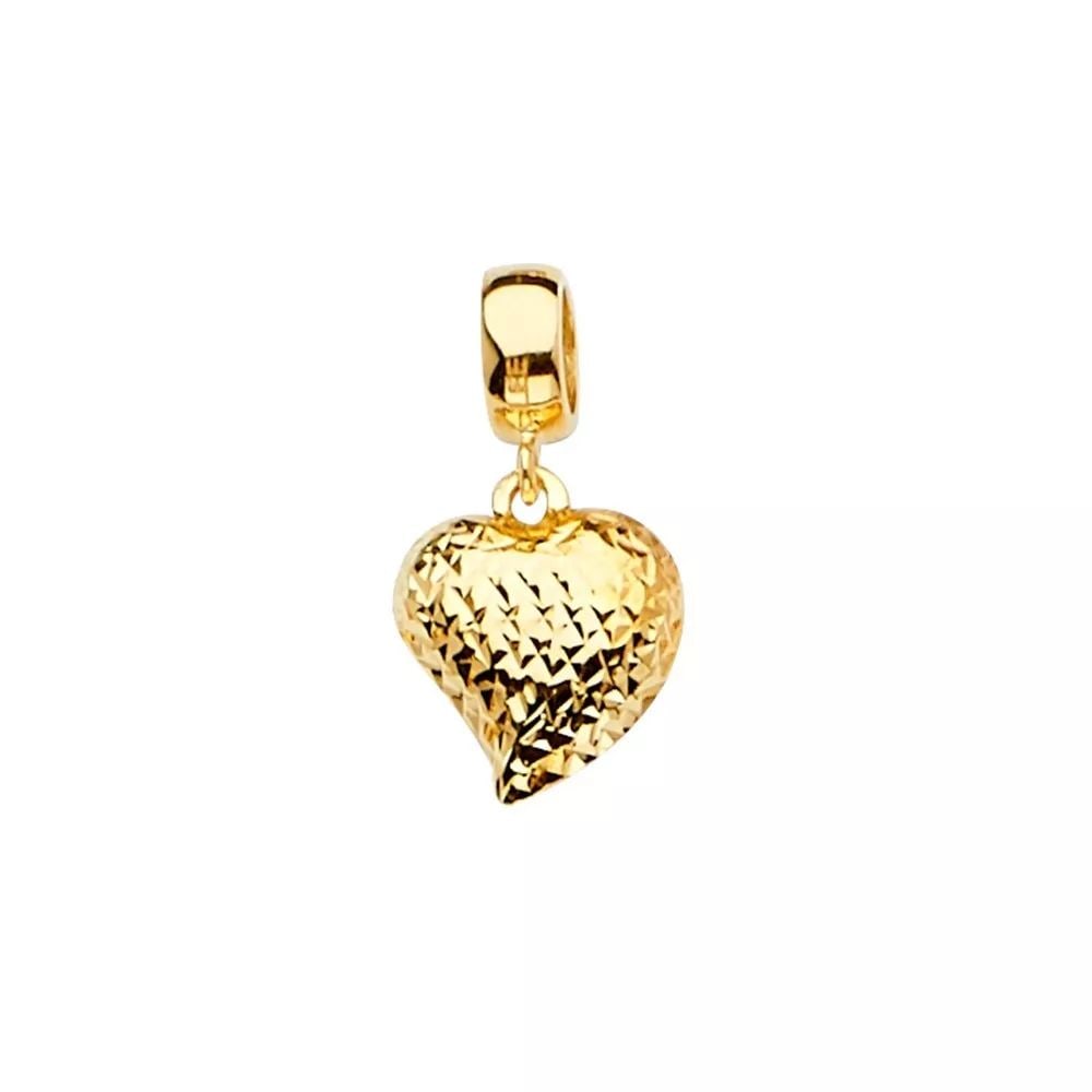 NEW 14K YELLOW GOLD HEART CHARM FOR MIX&MATCH BRACELET: NEW 14K YELLOW GOLD HEART CHARM FOR MIX&MATCH BRACELET 14K YELLOW GOLD NEW HEART CHARM FOR MIX&MATCH BRACELET WEIGHT: 0.7 g