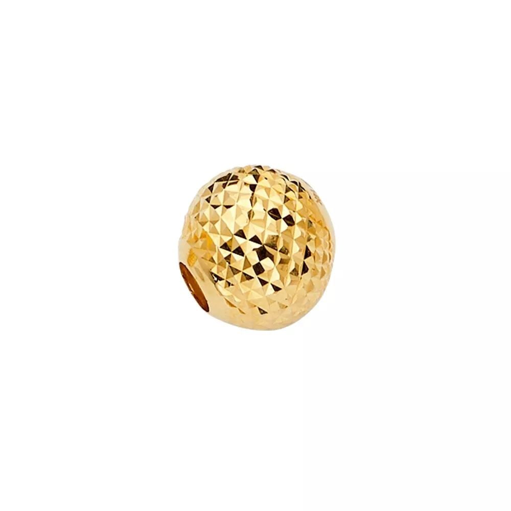 NEW 14K YELLOW GOLD DC ROUND SLIDER CHARM FOR MIX&MATCH BRACELET: NEW 14K YELLOW GOLD DC ROUND SLIDER CHARM FOR MIX&MATCH BRACELET 14K YELLOW GOLD NEW DC ROUND SLIDER CHARM FOR MIX&MATCH BRACELET WEIGHT: 0.9 g