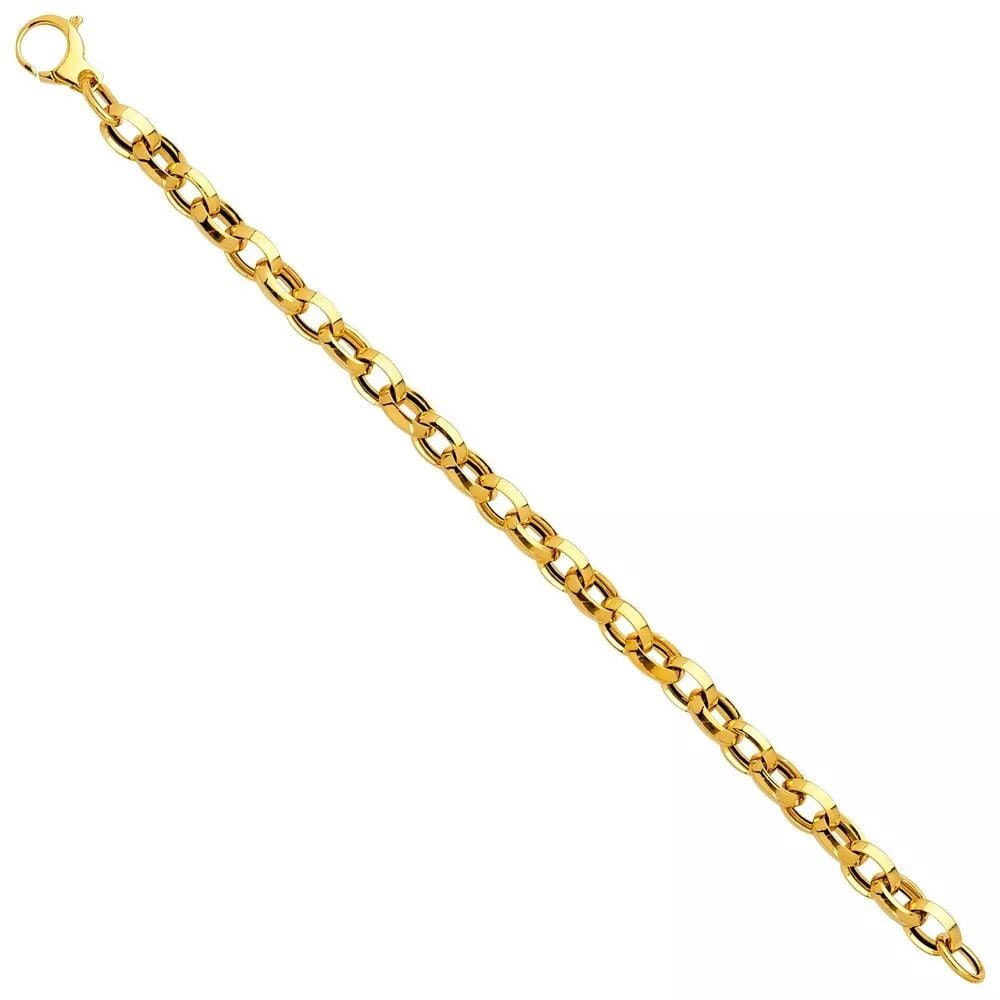 NEW 14K YELLOW GOLD FANCY HOLLOW BRACELET (1 of 2)