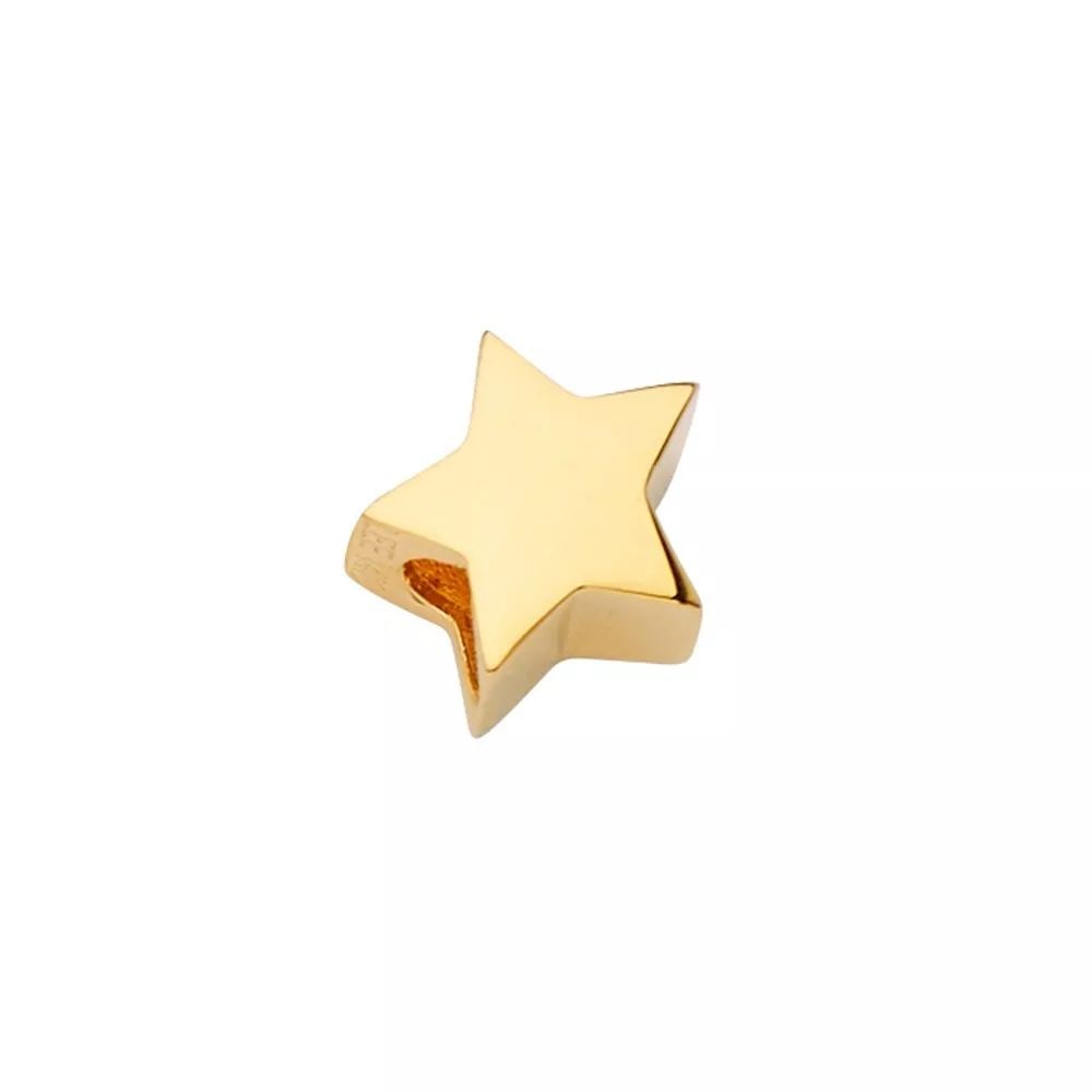 NEW 14K YELLOW GOLD STAR SLIDER CHARM FOR MIX&MATCH BRACELET: NEW 14K YELLOW GOLD STAR SLIDER CHARM FOR MIX&MATCH BRACELET 14K YELLOW GOLD NEW STAR SLIDER CHARM FOR MIX&MATCH BRACELET WEIGHT: 1.4 g