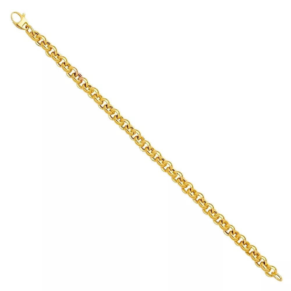 NEW 14K YELLOW GOLD FANCY HOLLOW BRACELET (1 of 2)