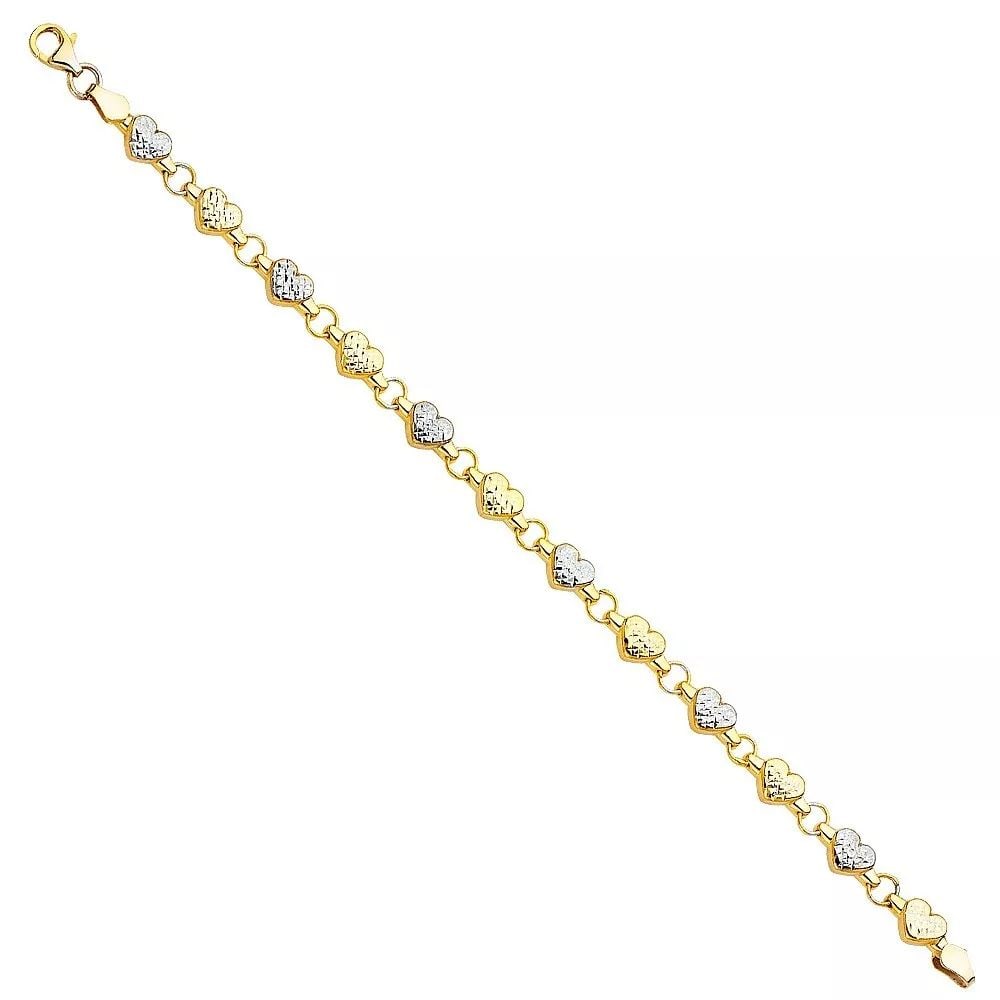 NEW 14K TWO TONE GOLD STAMPATO BRACELET (1 of 2)