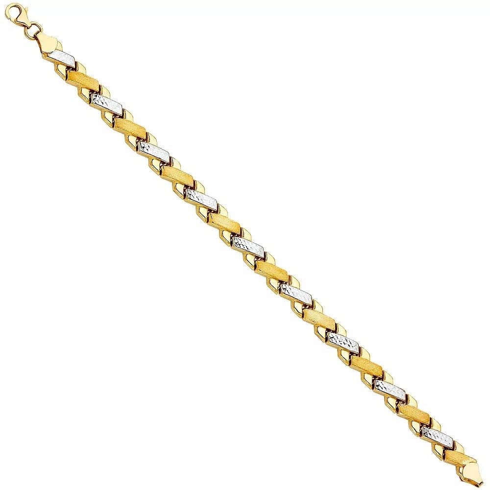 NEW 14K TWO TONE GOLD STAMPATO BRACELET (1 of 2)