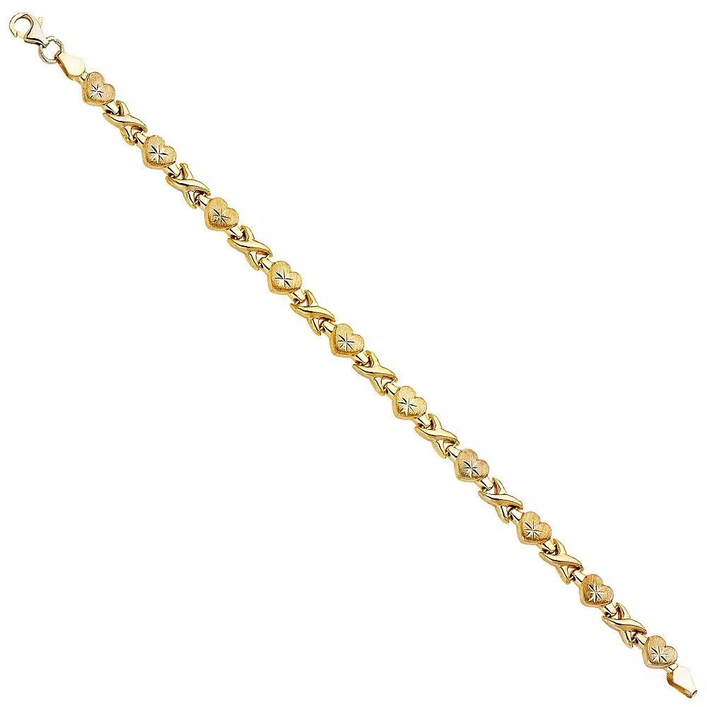 NEW 14K TWO TONE GOLD STAMPATO BRACELET (1 of 2)
